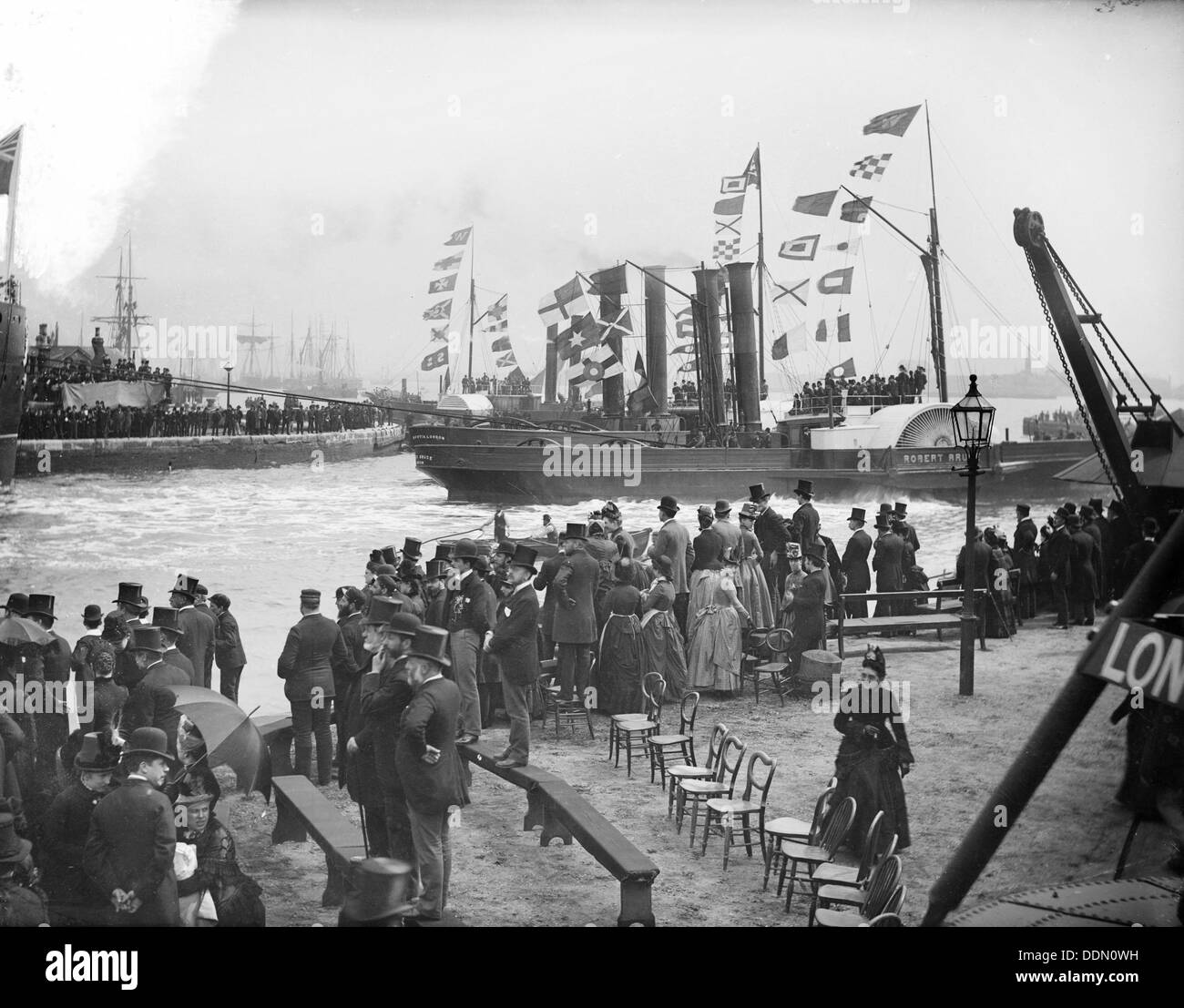 HMS "Sans Pareil" Poplar, London, c1860-c1922. Künstler: Henry Verspottung Stockfoto