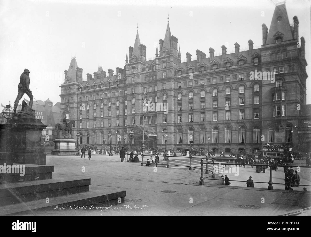 London and North Western Hotel, Liverpool, 1890-1910. Artist: Unbekannt Stockfoto