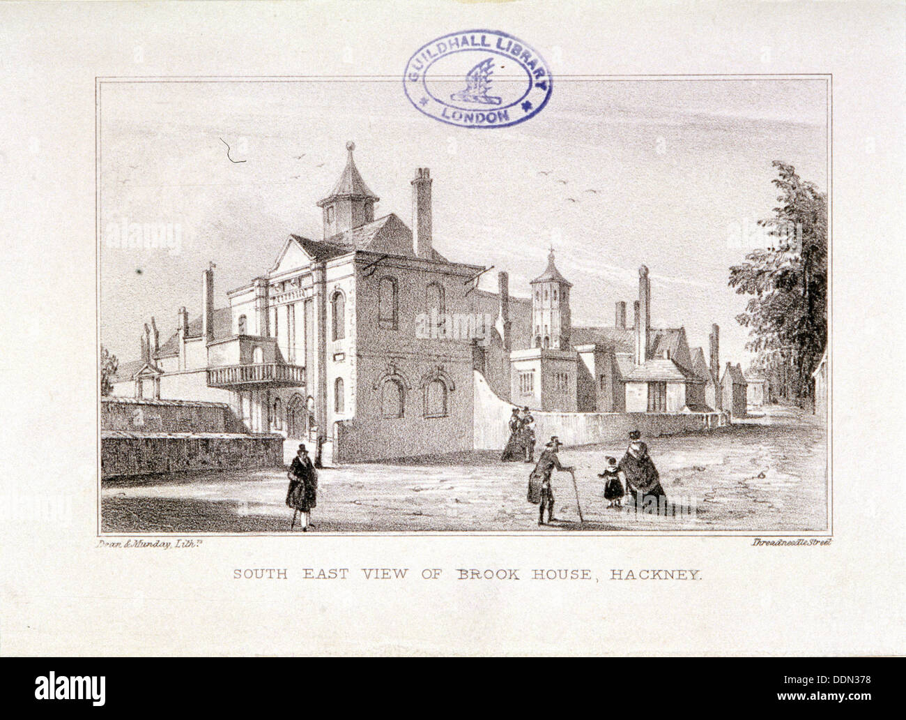 Brooke House, Hackney, London, c1830. Künstler: Dean and Munday Stockfoto