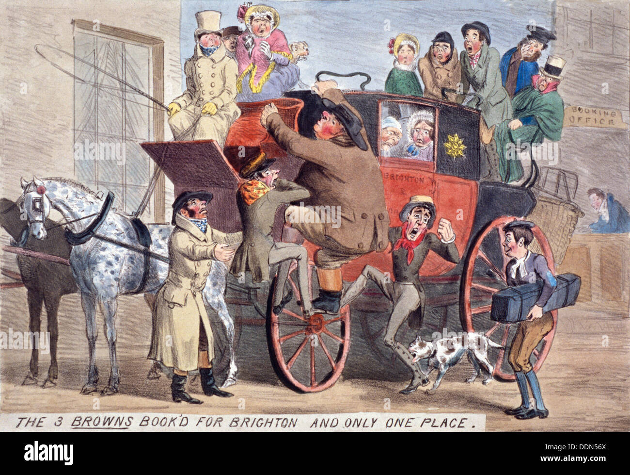 "Die 3 Browns Buch würde für Brighton und nur eine, c1830 Platz". Künstler: Anon Stockfoto