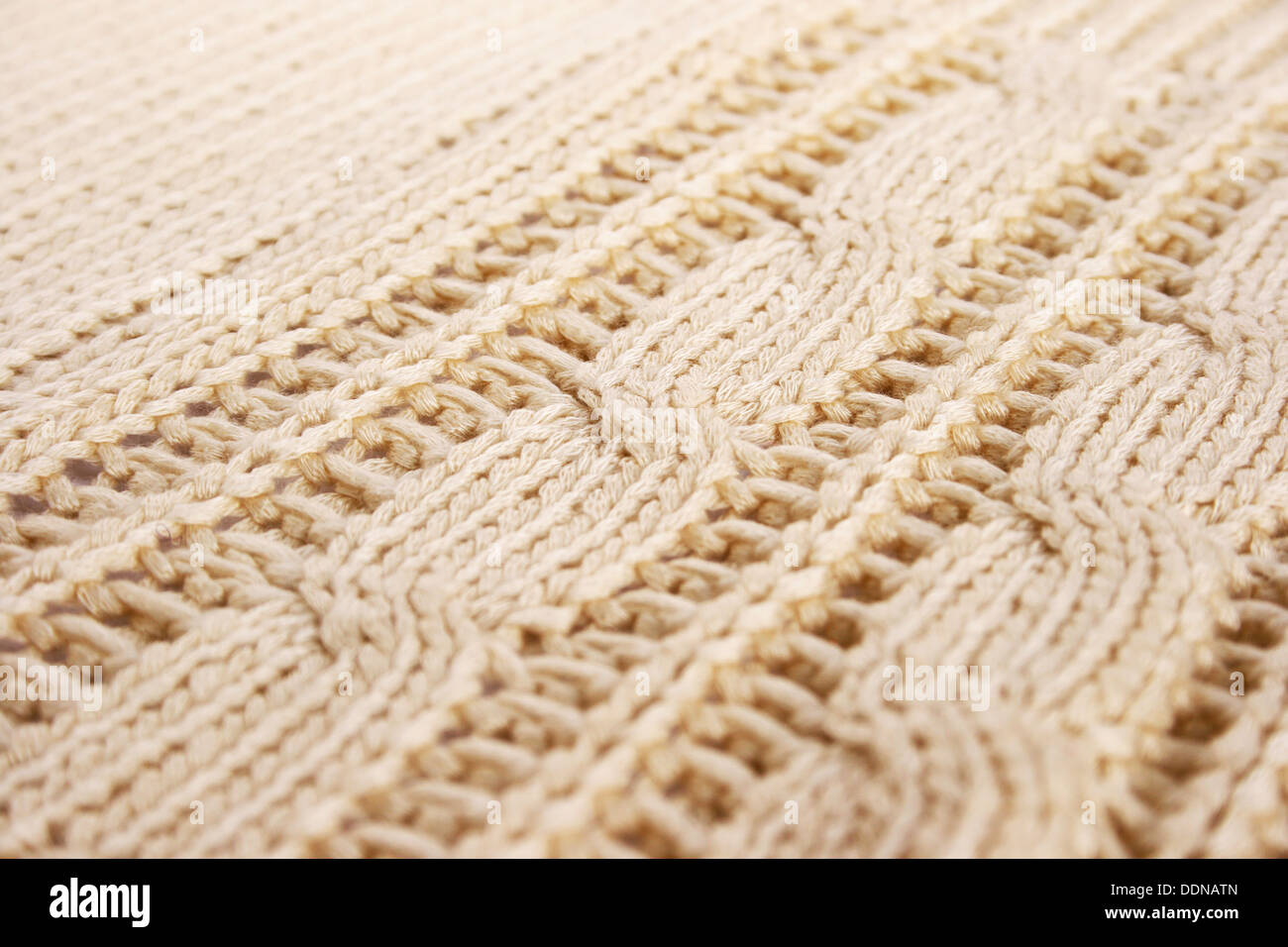 Gestrickte Tuch als Hintergrund. Stockfoto