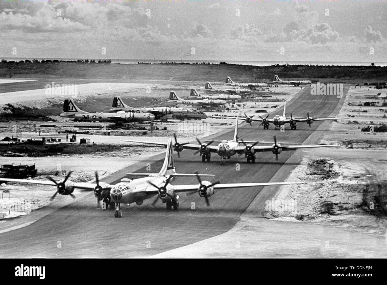 29. Bombardment Group b-29 s in North Field, Tinian, 1945 Stockfoto