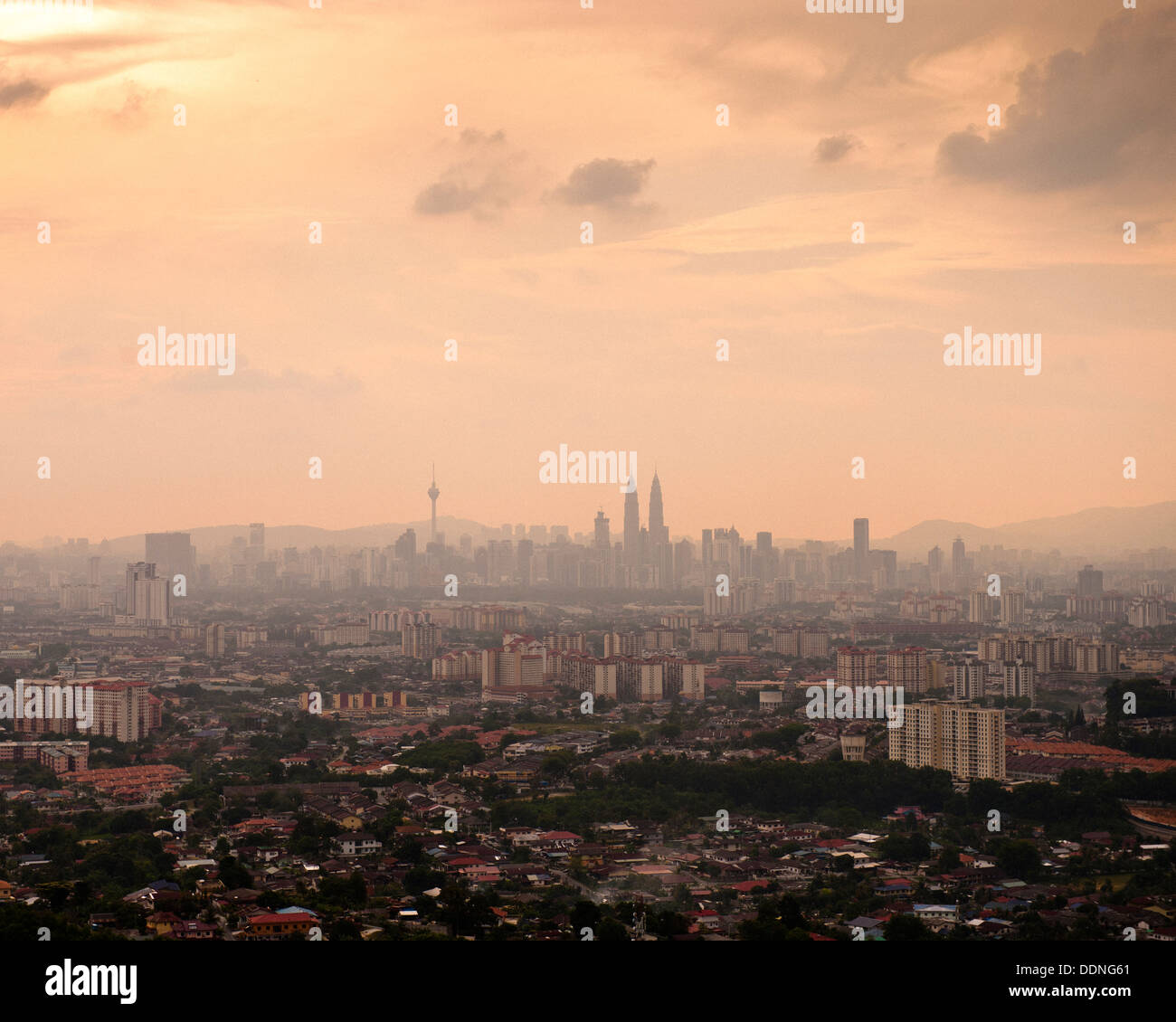 Kuala Lumpur in der Abenddämmerung Stockfoto