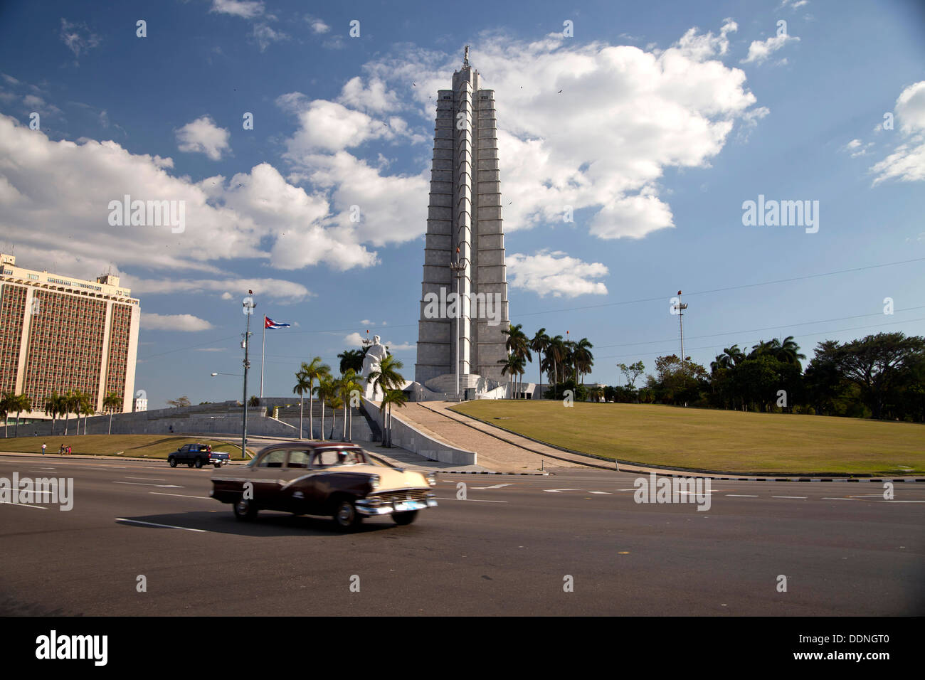 Platz der Revolution 'Plaza De La Revolucion"mit den riesigen Obelisken Memorial Jose Marti in Havanna, Kuba, Karibik Stockfoto