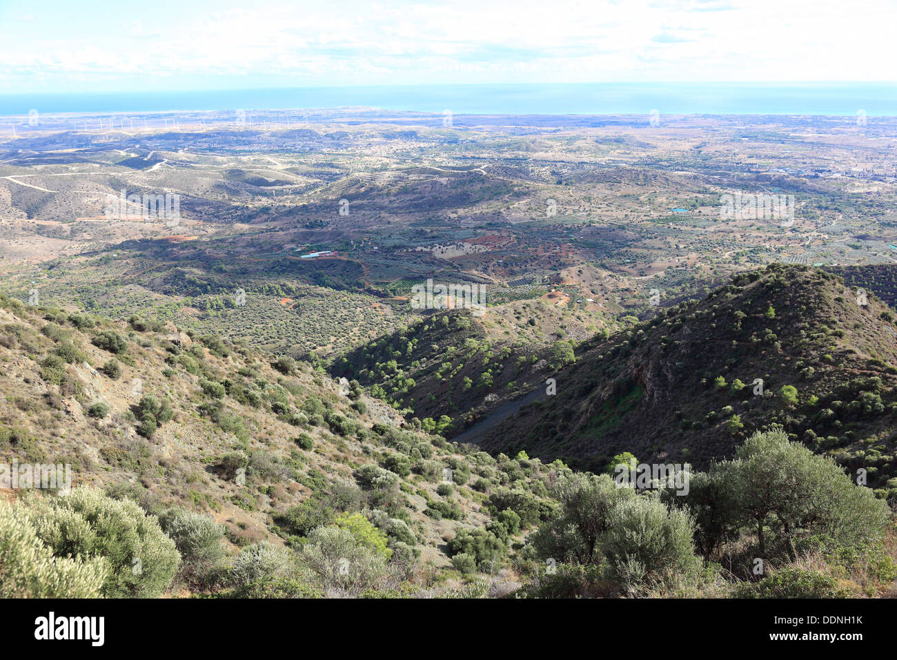 Zypern, bergigen, hügeligen Landschaft im Tróodos Stockfoto