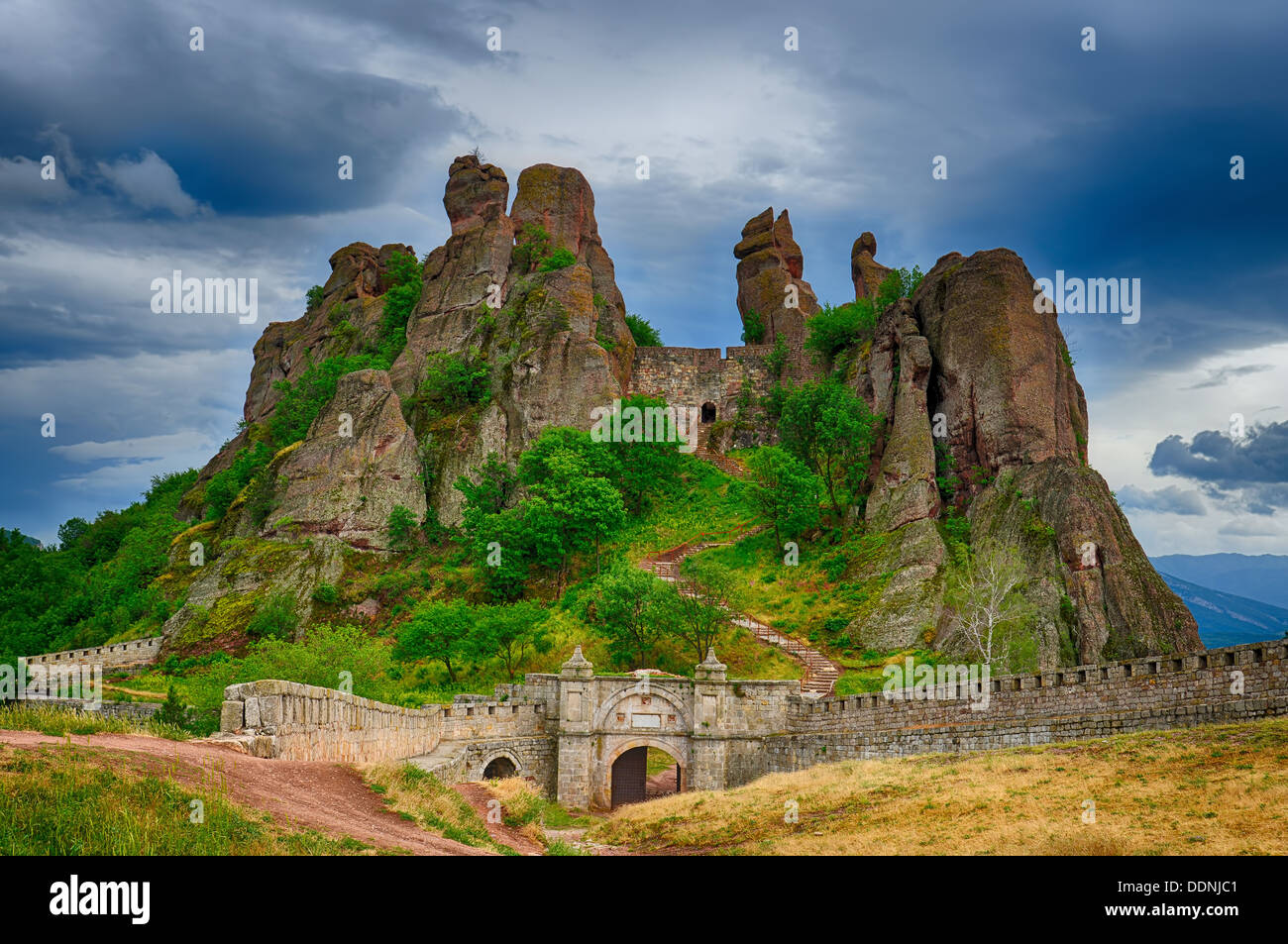 Belogradchik Felsen Festung, Bulgaria.HDR Bild Stockfoto