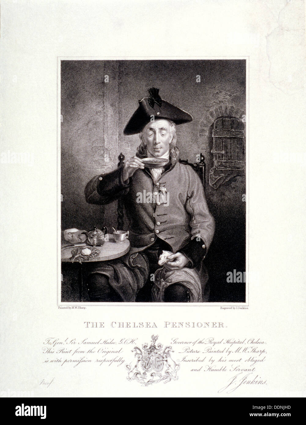 Chelsea Pensionär, 1826.  Künstler: J Jenkins Stockfoto