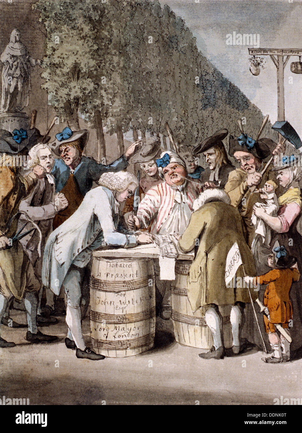 "Die Middlesex Wahl', 1775. Schöpfer: Samuel Hieronymus Grimm. Stockfoto
