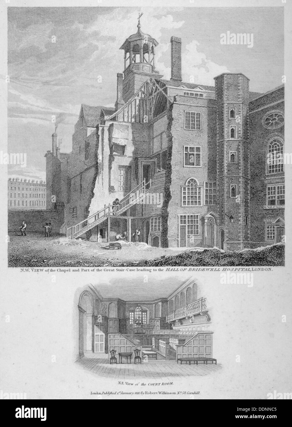 Bridewell, City of London, 1815. Künstler: Bartholomew Howlett Stockfoto