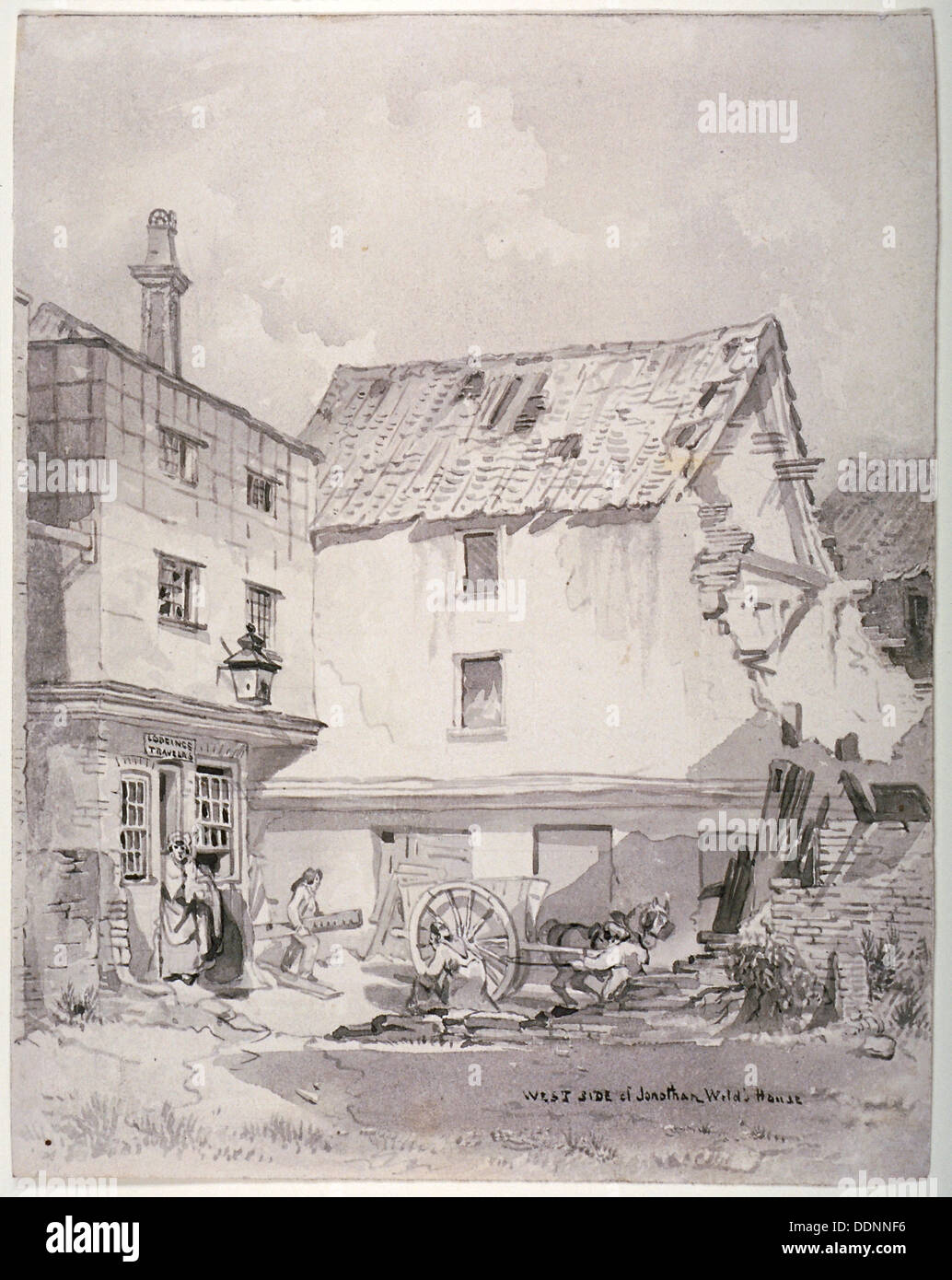 Chick Lane, City of London, 1825. Erfinder: Robert Blemmell Schnebbelie. Stockfoto