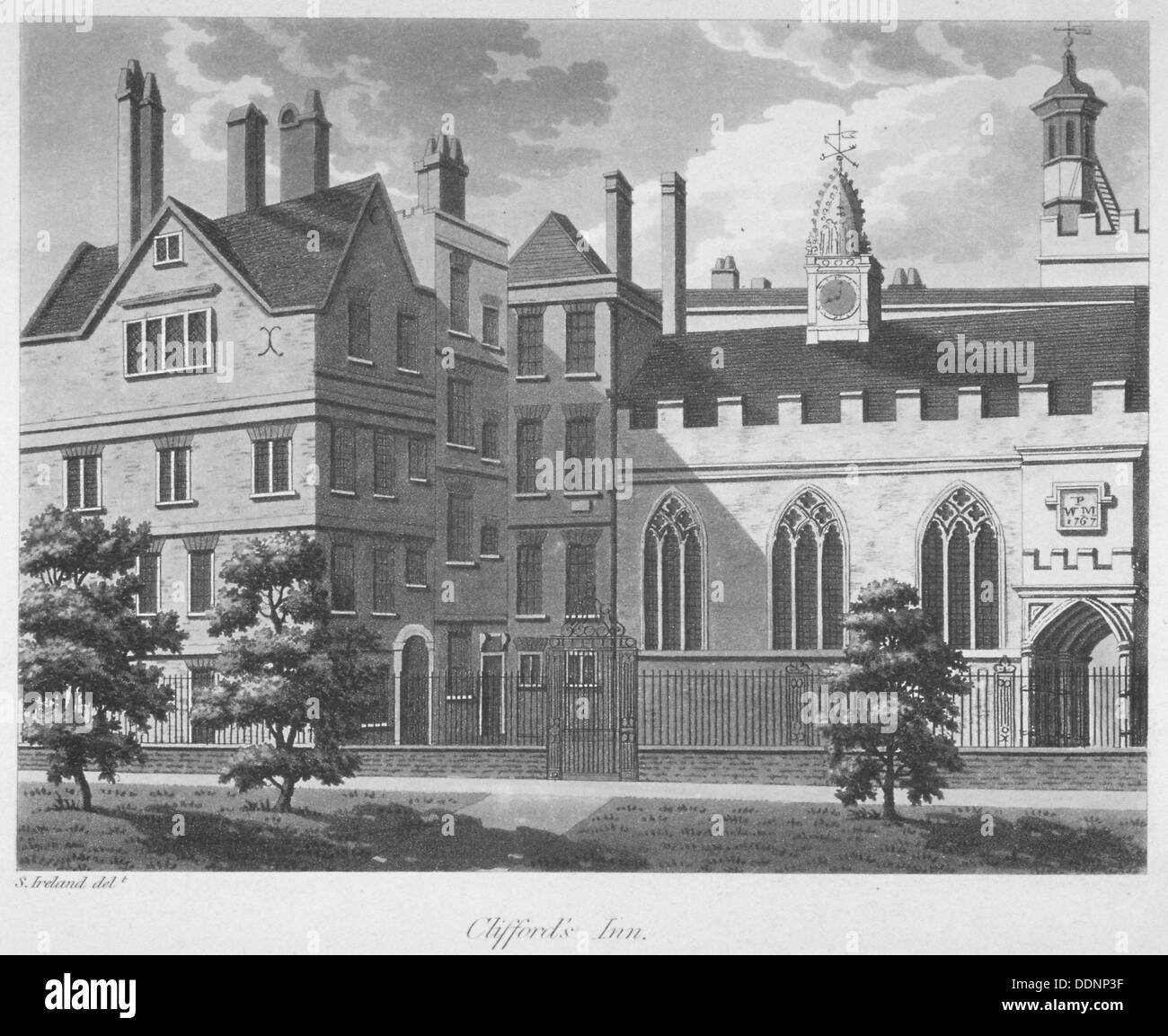 Cliffords Inn, City of London, 1800. Künstler: Anon Stockfoto