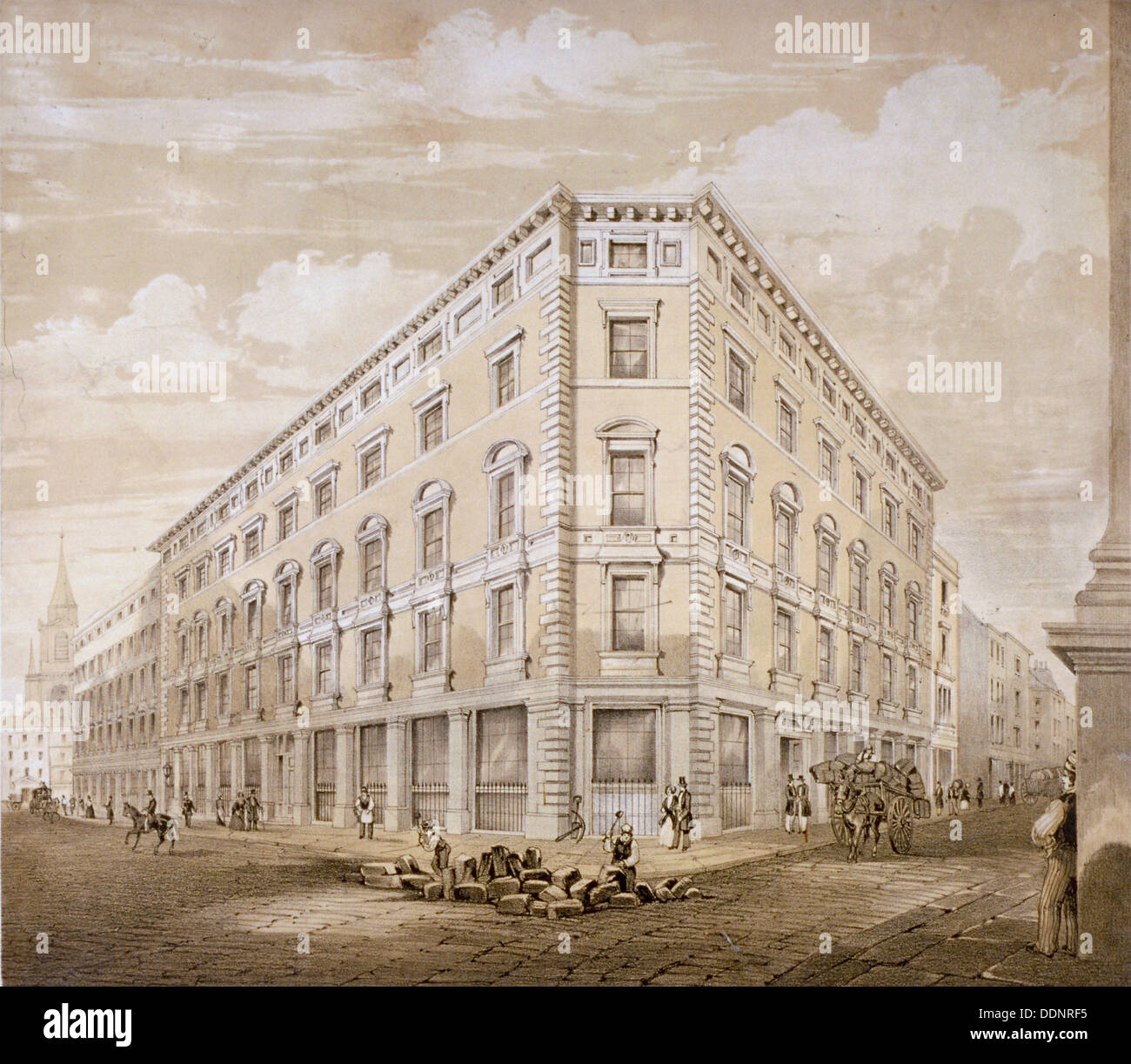 Gresham-Street, City of London, 1840.                                                  Künstler: Martin & Haube Stockfoto