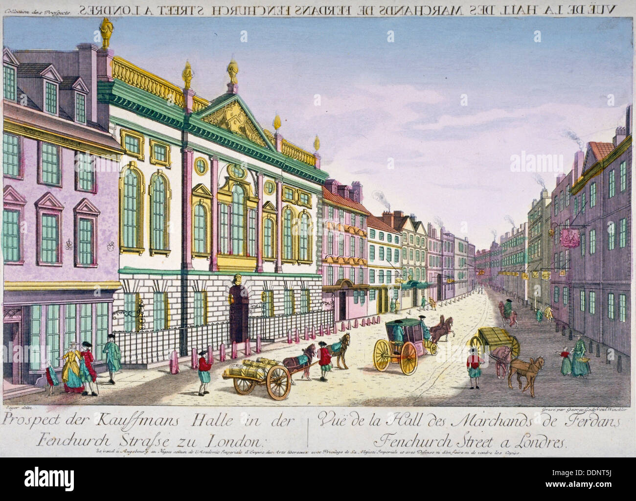 Die Neue Ironmongers Hall In Fenchurch Street City Of London 1750 Kunstler George Godofroid Winkler Stockfotografie Alamy