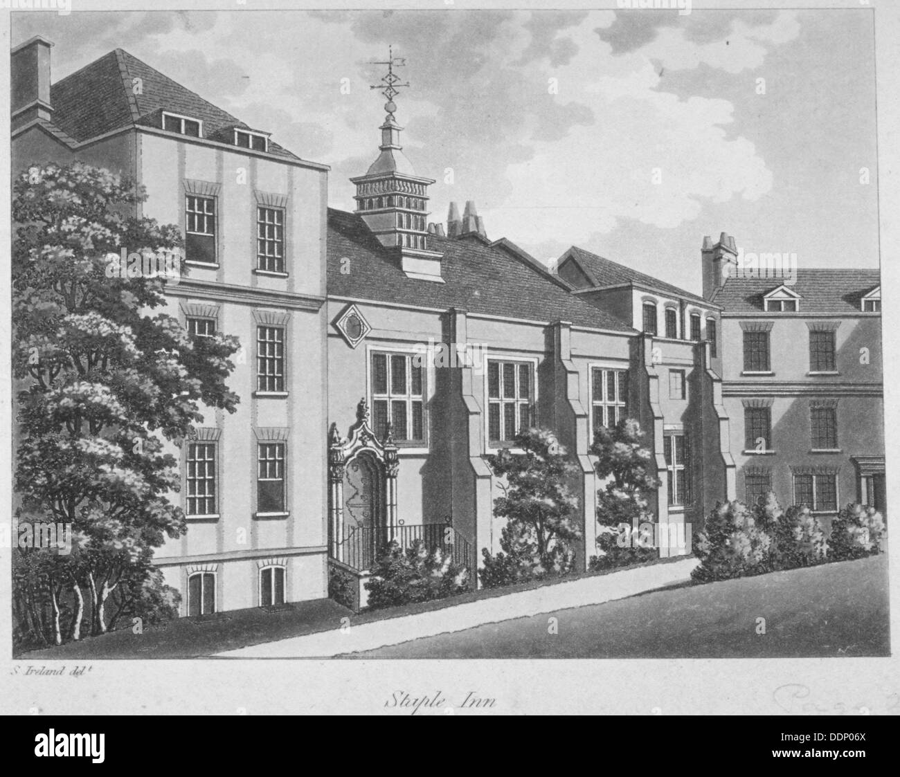 Staple Inn, City of London, 1800. Künstler: William Angus Stockfoto