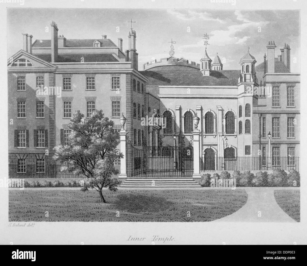 Ansicht des inneren Tempels, City of London, 1800.                                                    Künstler: Anon Stockfoto