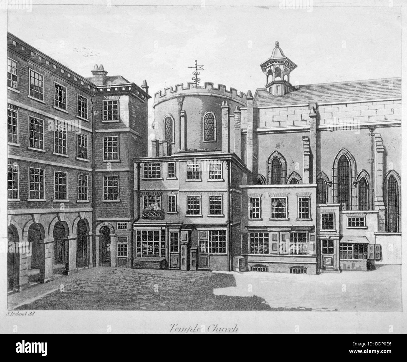 Blick auf Kirche, City of London, 1800.                                                 Künstler: Anon Stockfoto