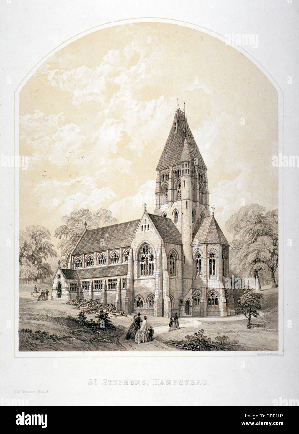 Kirche von Str. Stephen, Rosslyn Hill, Hampstead, London, c1870. Künstler: Tag & Sohn Stockfoto