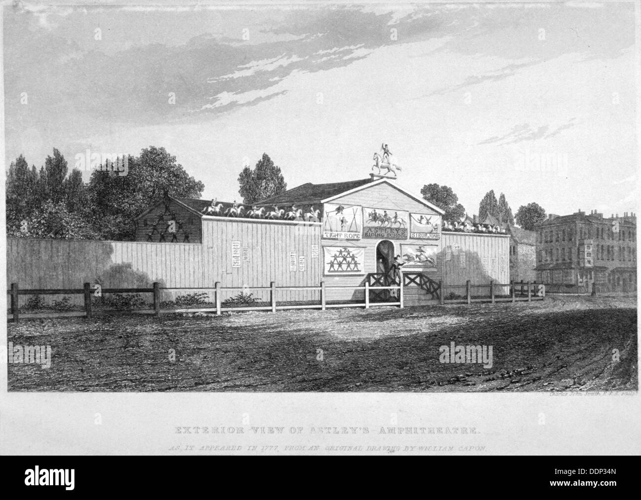 Astley Amphitheater, Westminster Bridge Road, Lambeth, London, c1825.    Künstler: Charles John Smith Stockfoto