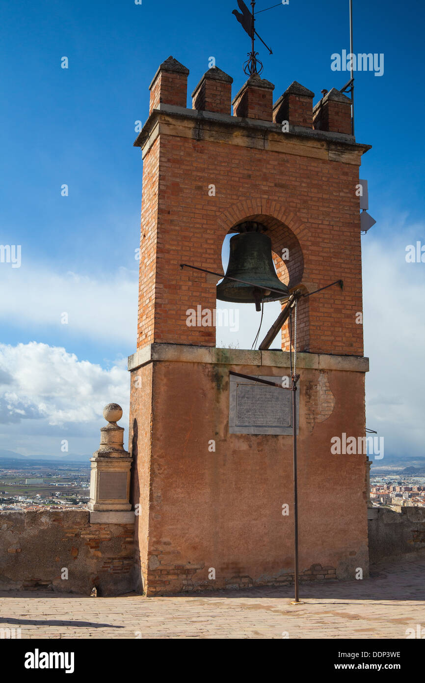 Die berühmte Glocke im Turm des Segels in Alhambra, Spanien Stockfoto