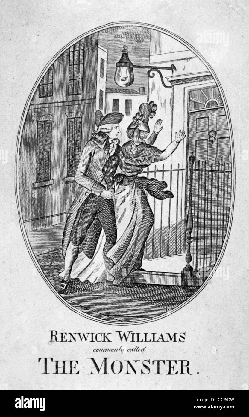 "Renwick Williams gemeinhin als das Monster", 1790. Künstler: Anon Stockfoto