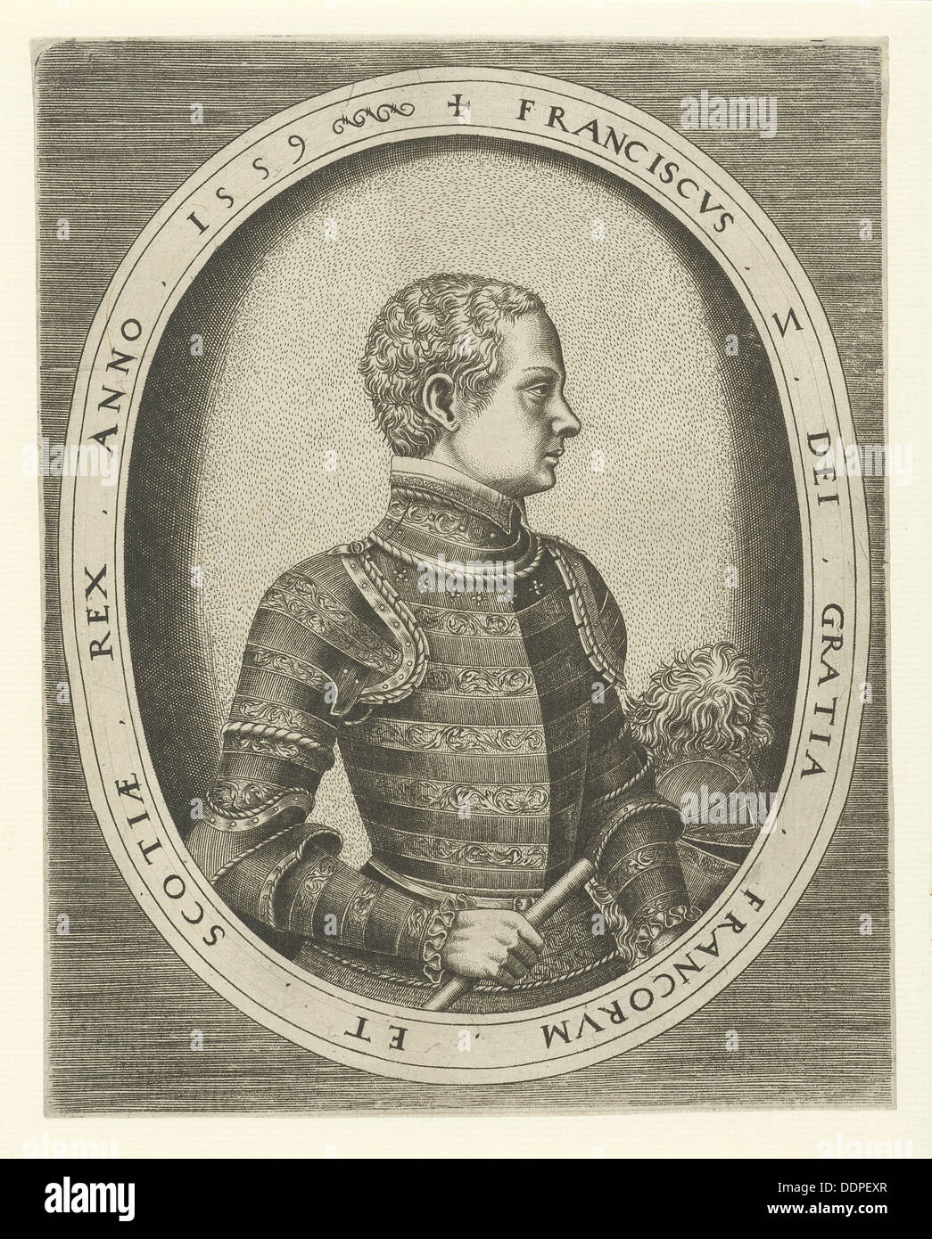 Porträt von Franz II. von Frankreich (1544-1560), 1559. Künstler: Huys, Frans (1522-1562) Stockfoto