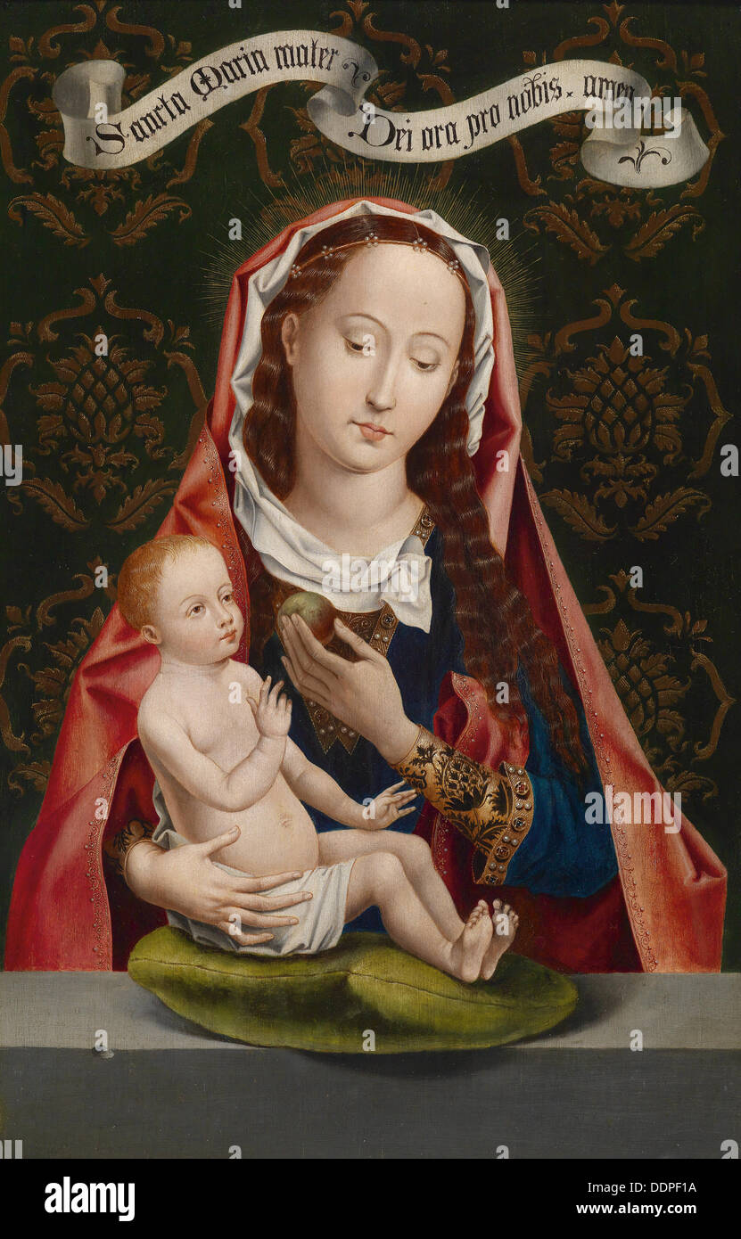 Madonna des Apfels. Künstler: Memling, Hans (1433/40-1494) Stockfoto