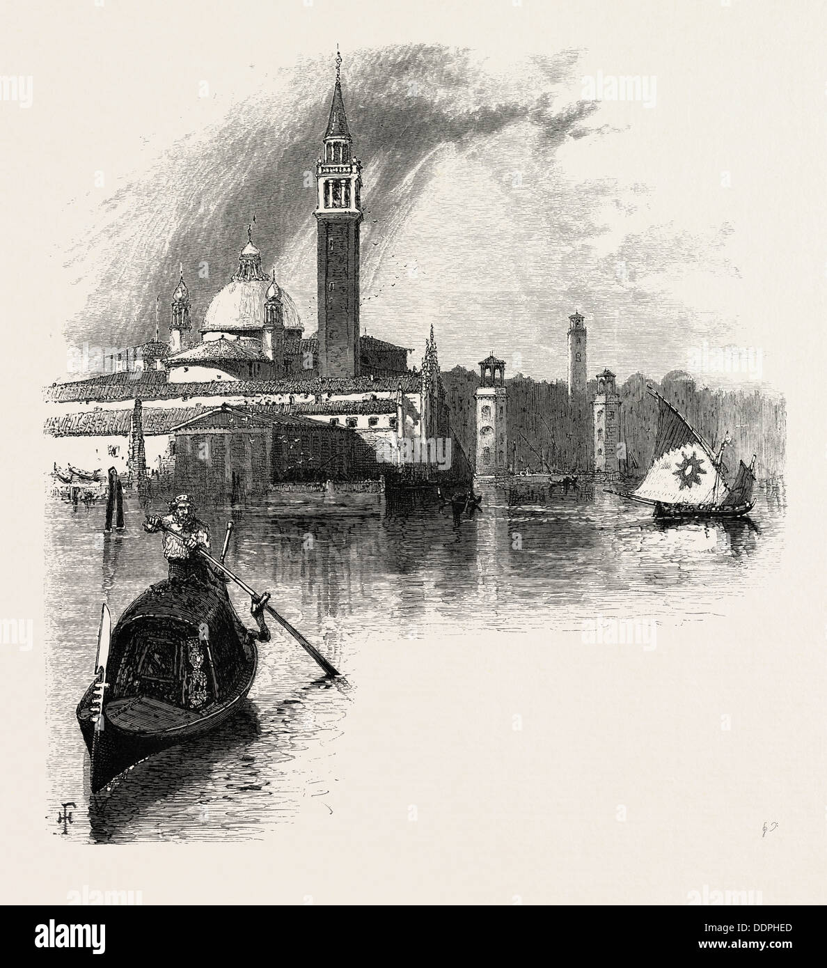 Venedig, Italien, 19. Jahrhundert Gravur Stockfotografie - Alamy