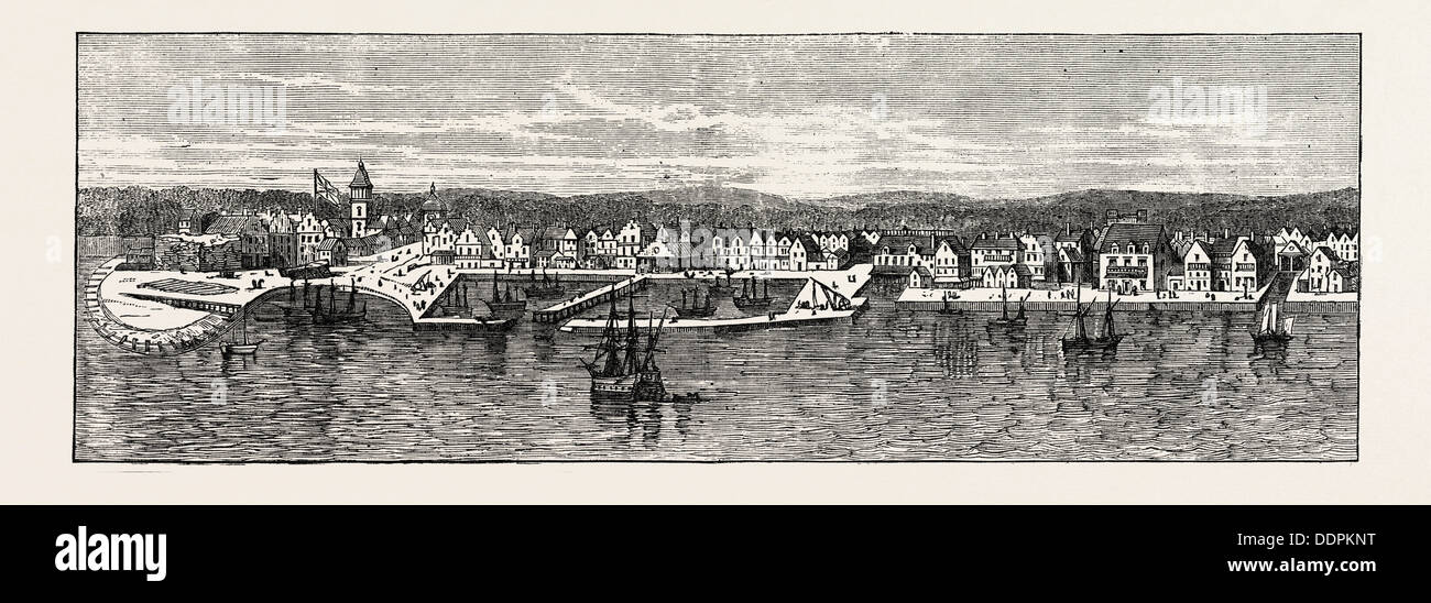 NEW YORK in der Mitte des achtzehnten Jahrhunderts, Vereinigte Staaten von Amerika, US, USA, 1870 s Gravur Stockfoto