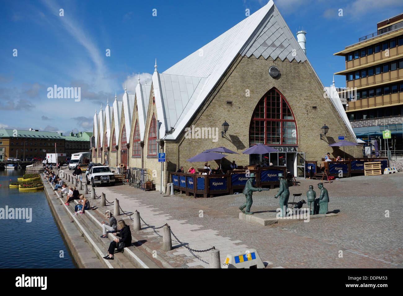 Feskekörka (Fisch Kirche) innen Fischmarkt Gehäuse als auch eine der besten Restorants in der Stadt. Göteborg, Schweden. Stockfoto
