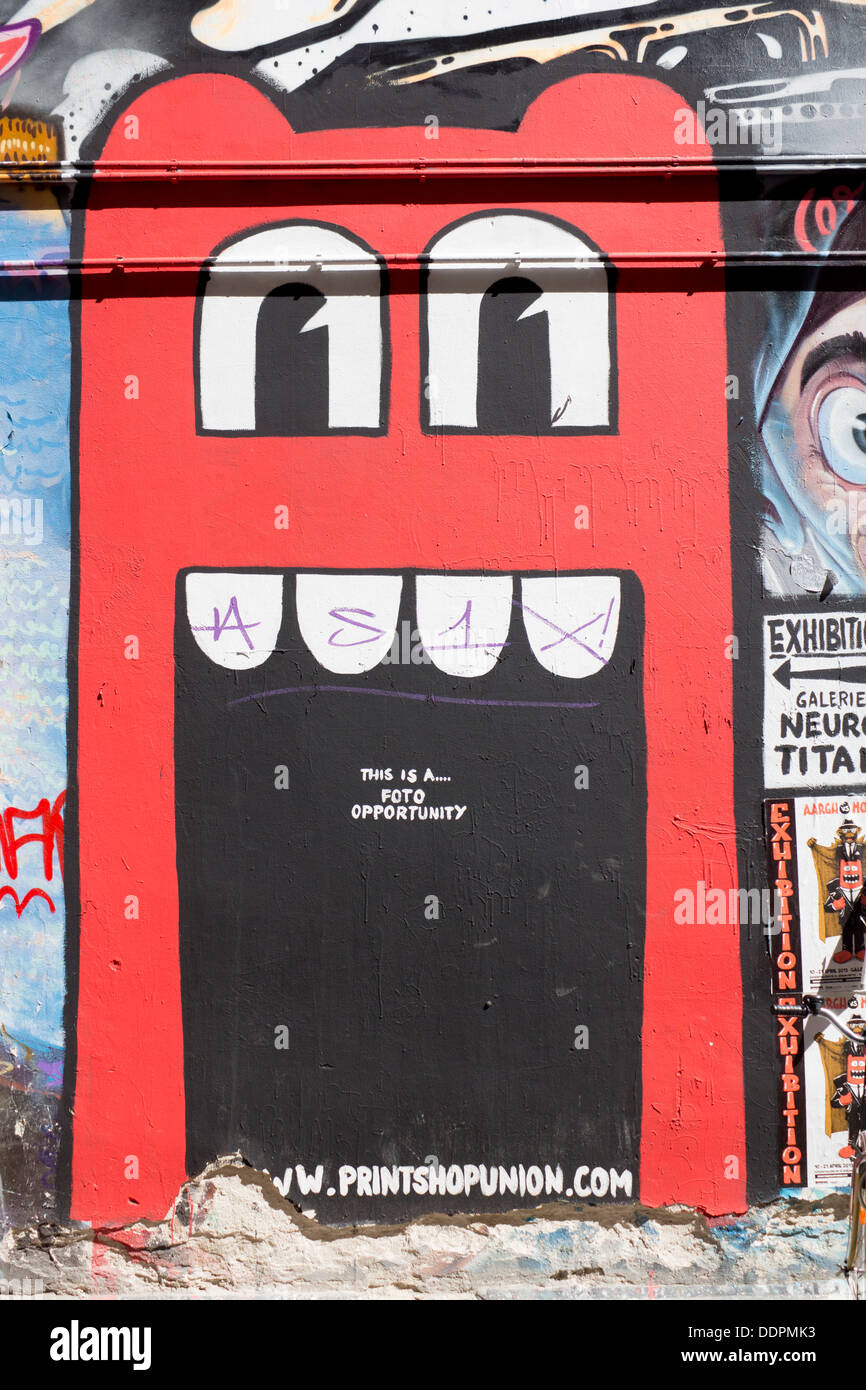 Street-Art Wandbild Kunstwerk Berlin Deutschland Stockfoto