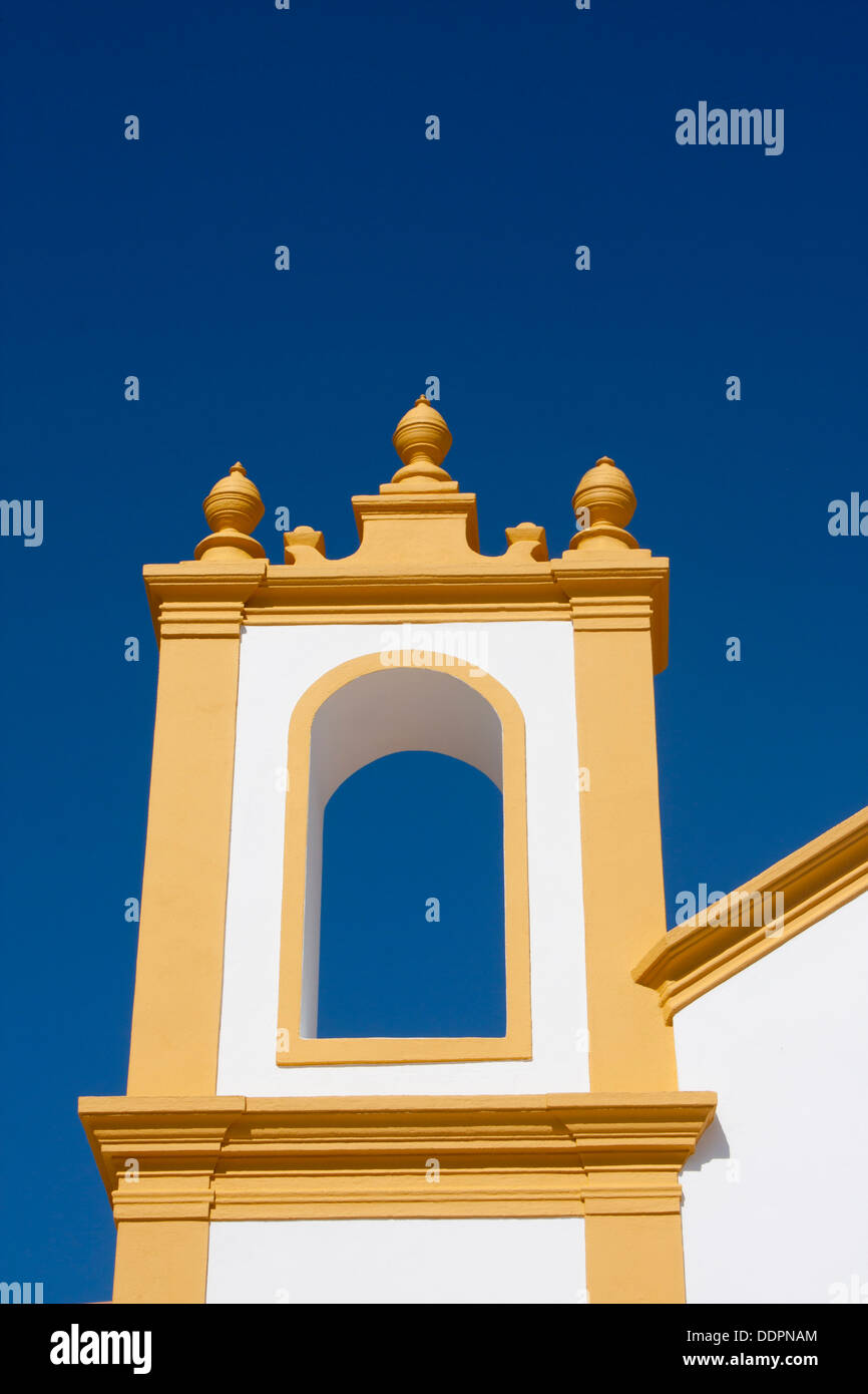 Praia da Luz Detail der Nossa Senhora da Luz church (Our Lady of Light) Algarve Portugal Stockfoto