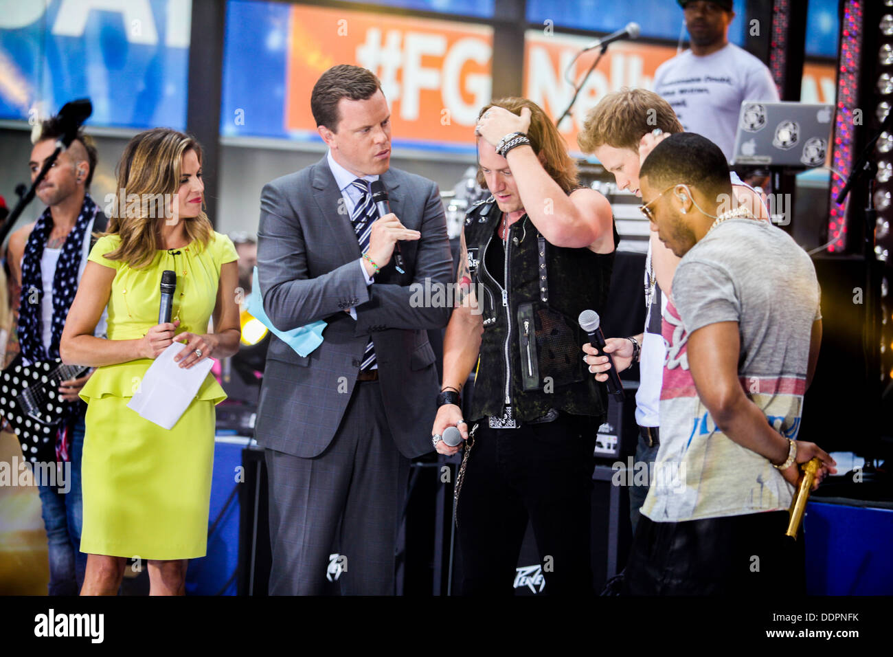 Florida Georgia Line und Nelly führen bei der Today Show auf 2. September 2013 Stockfoto