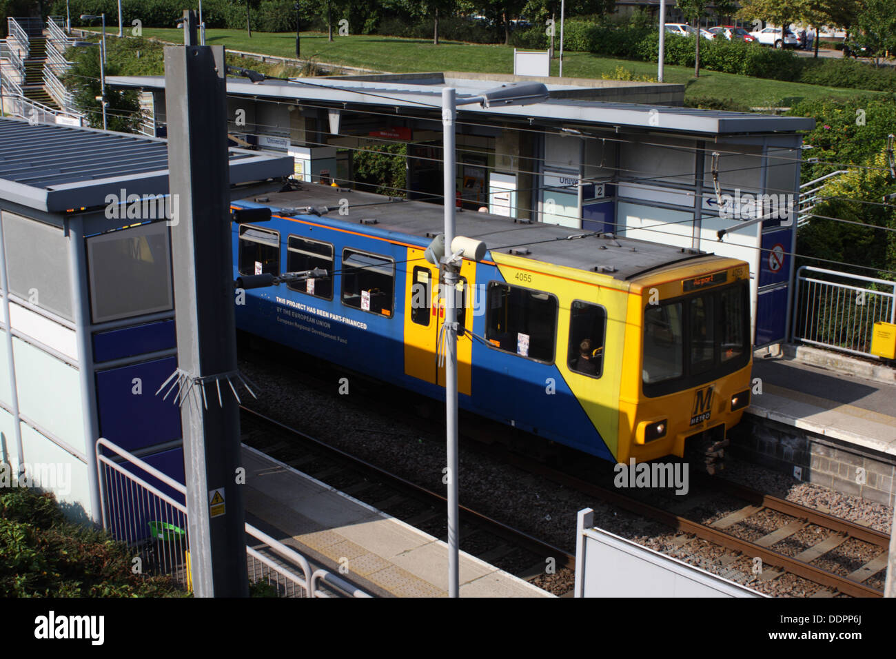 Universität von Sunderland u-Bahnstation. Stockfoto