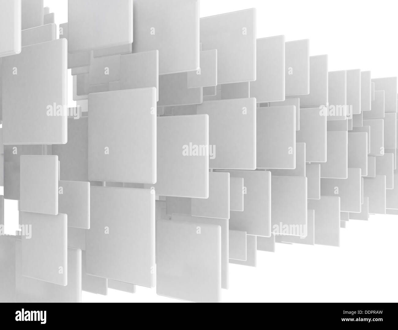 Leeren 3d Quadrate isoliert auf weißem Hintergrund Stockfoto