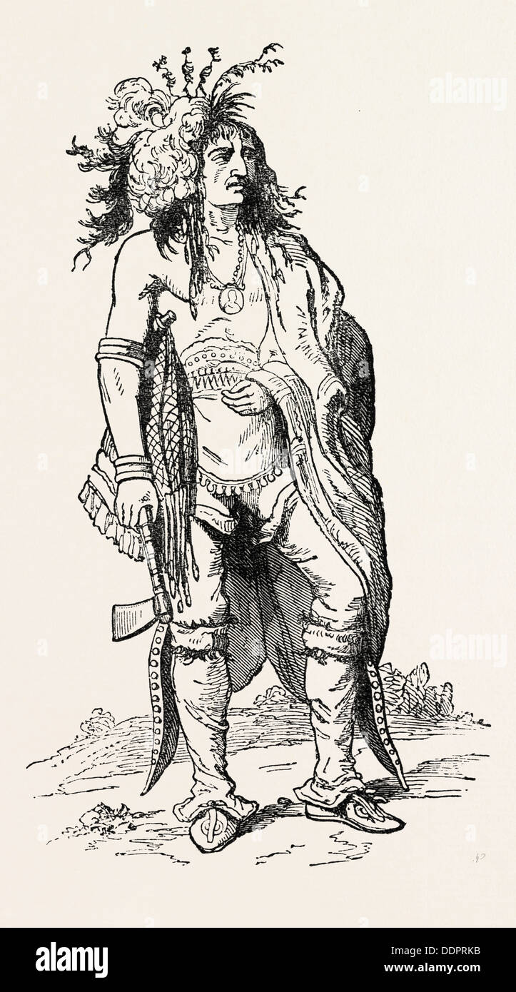 NORTH AMERICAN INDIAN, uns, USA, 1870 s Gravur Stockfoto
