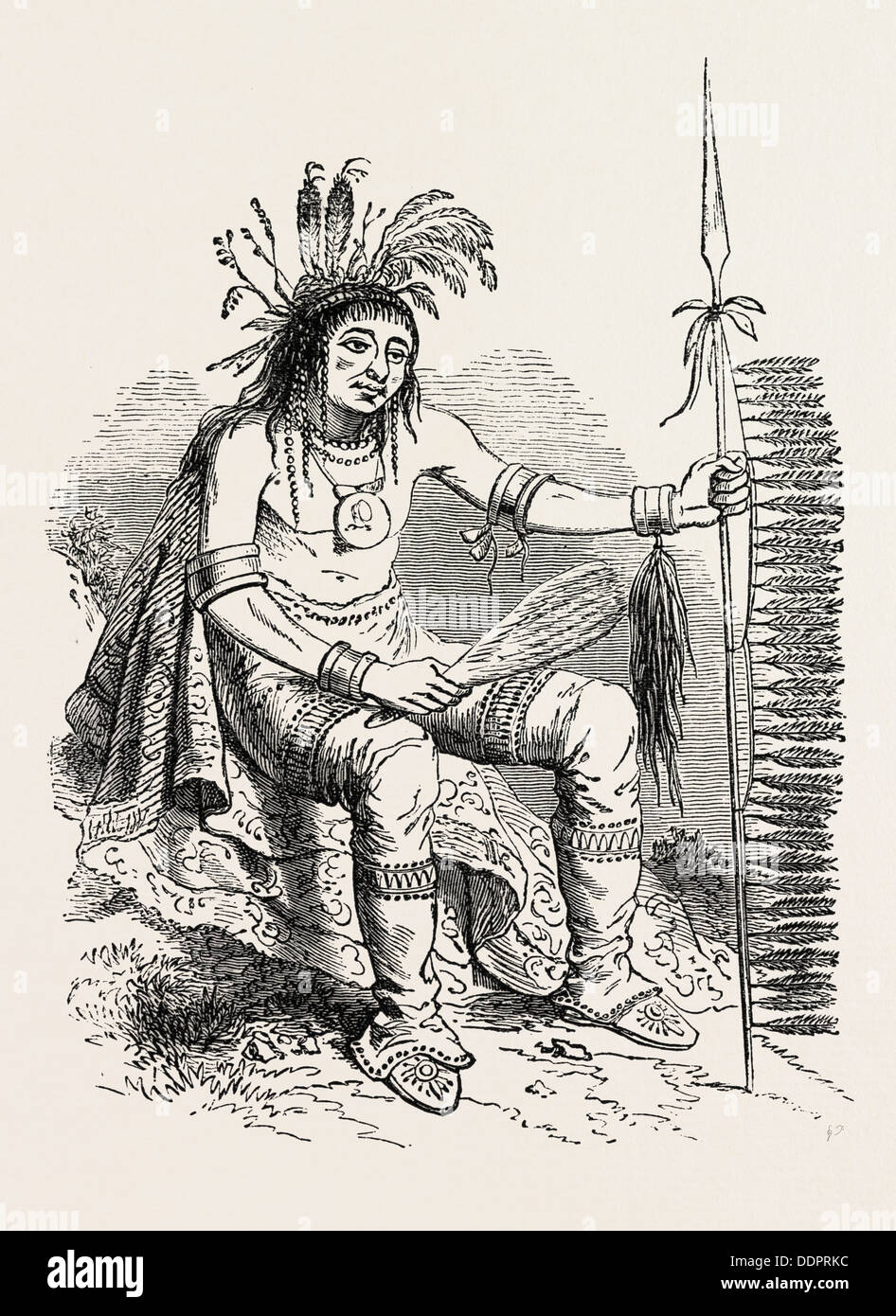 NORTH AMERICAN INDIAN, uns, USA, 1870 s Gravur Stockfoto