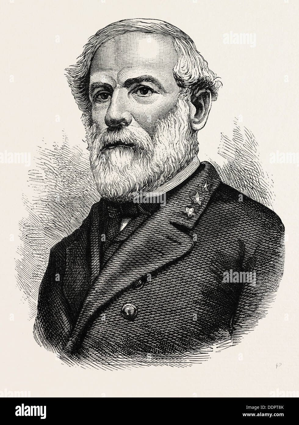 GENERAL ROBERT EDMUND LEE, war er ein Karriere-Offizier, der bekannt für haben der Konföderiertenarmee befohlen wurde Stockfoto