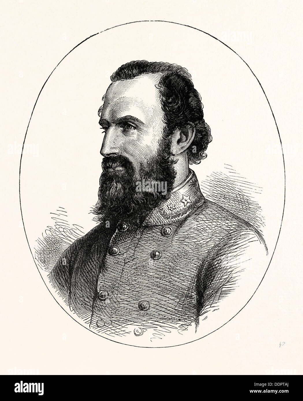 STONEWALL JACKSON, Amerikanischer Bürgerkrieg, Vereinigte Staaten von Amerika, US, USA, 1870 s Gravur Stockfoto