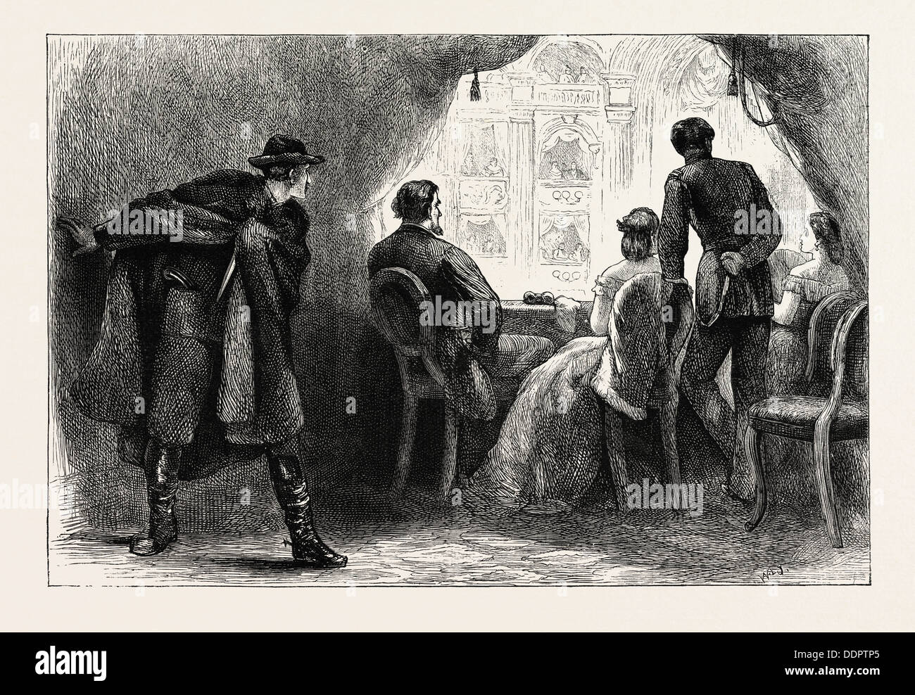 Ermordung von Präsident LINCOLN, Vereinigte Staaten von Amerika, US, USA, 1870 s Gravur Stockfoto