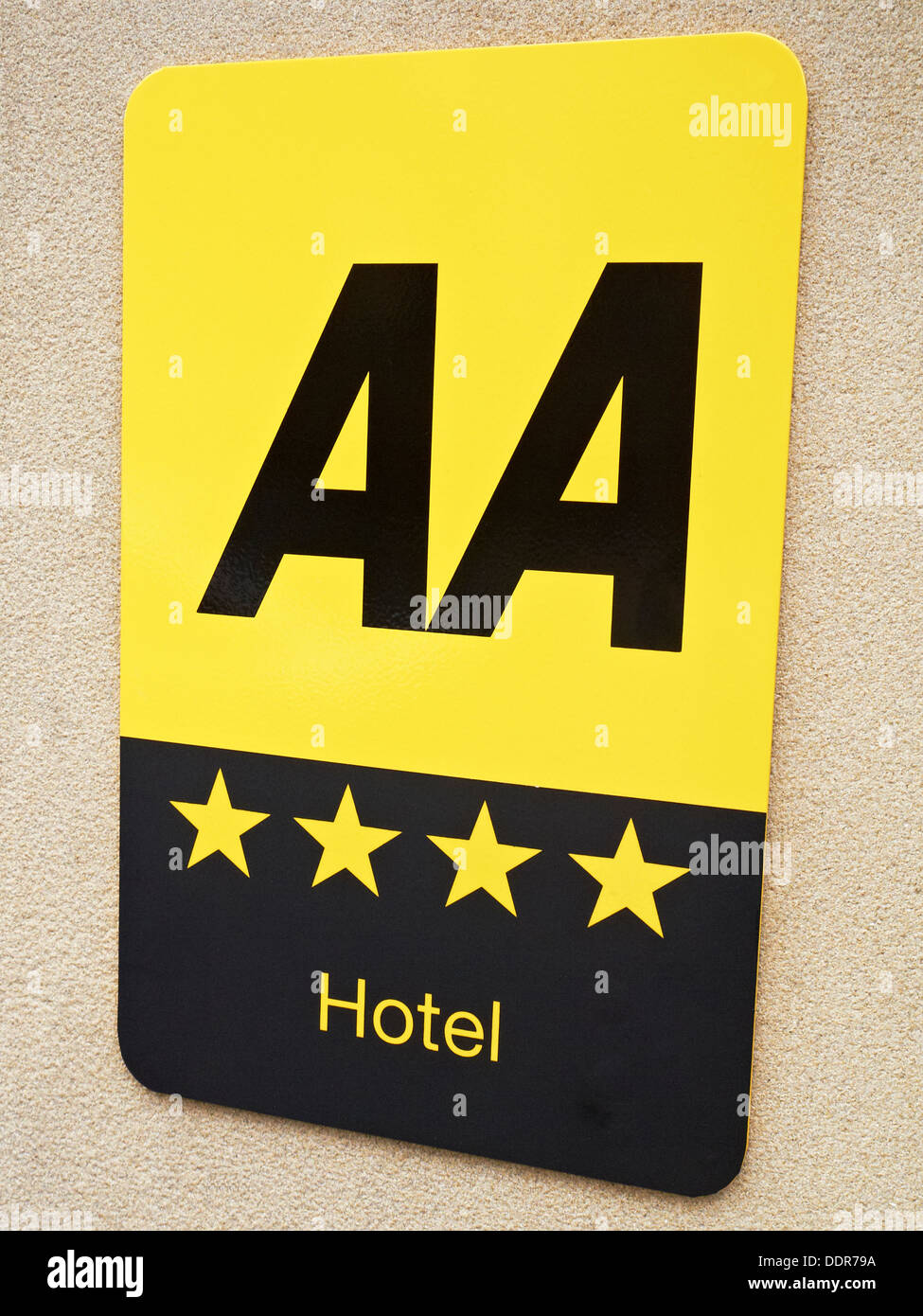 AA 4 Sterne Hotel Zeichen UK Stockfoto