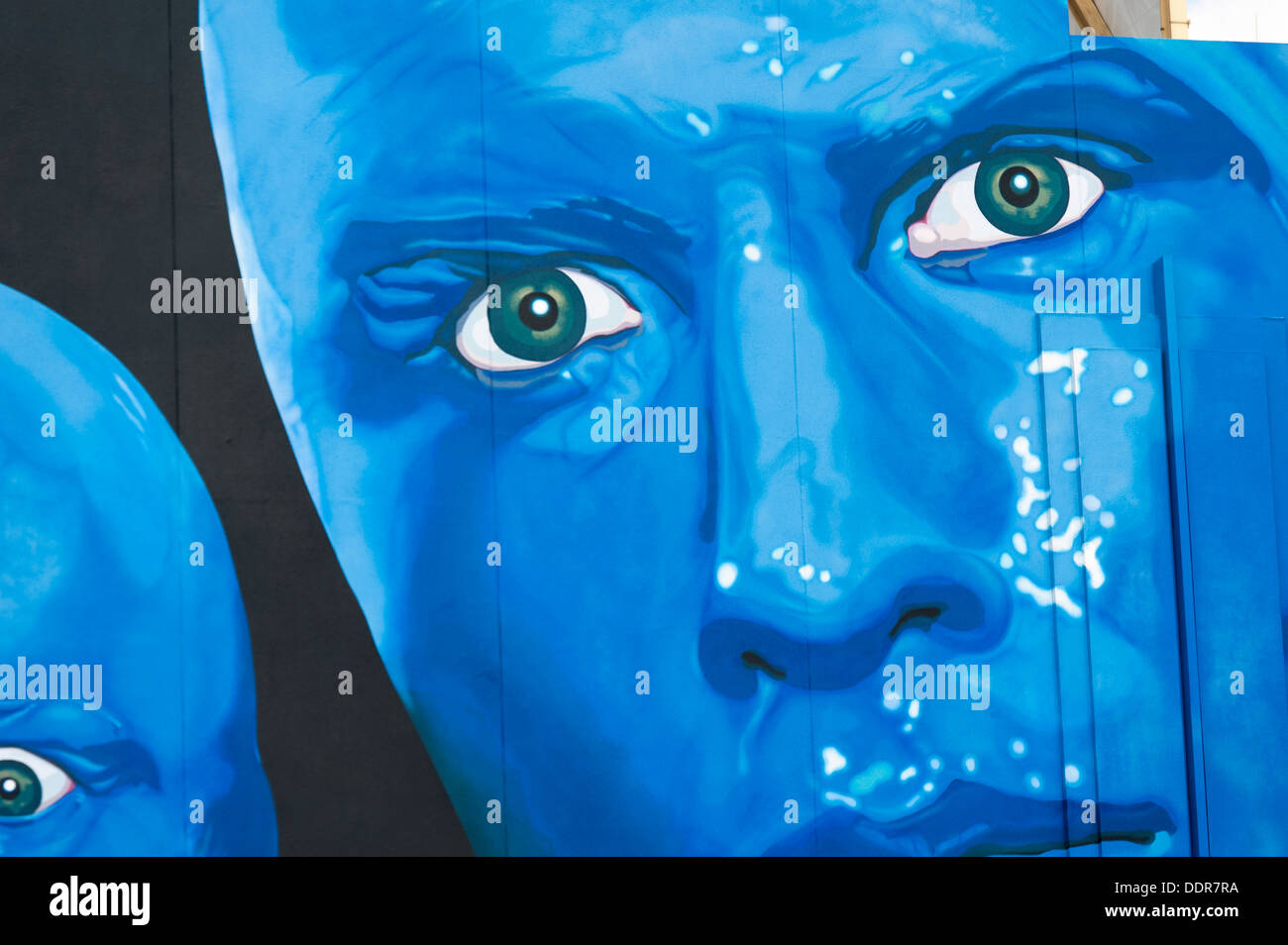 Blue Man Group Billboard bei Sharp Aquos Theater, Universal City Walk, Orlando, Florida, USA Stockfoto