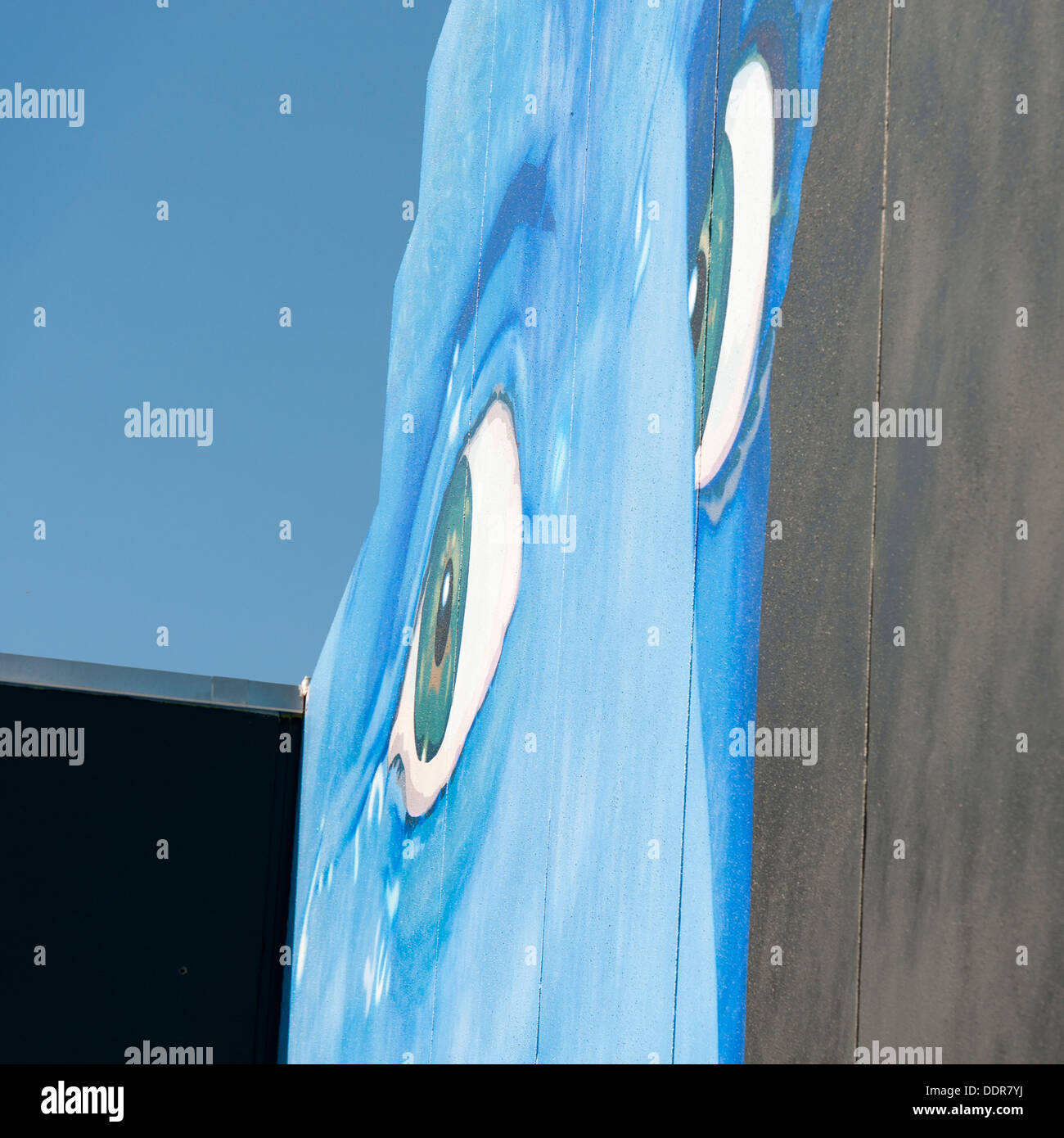 Blue Man Group Billboard bei Sharp Aquos Theater, Universal City Walk, Orlando, Florida, USA Stockfoto