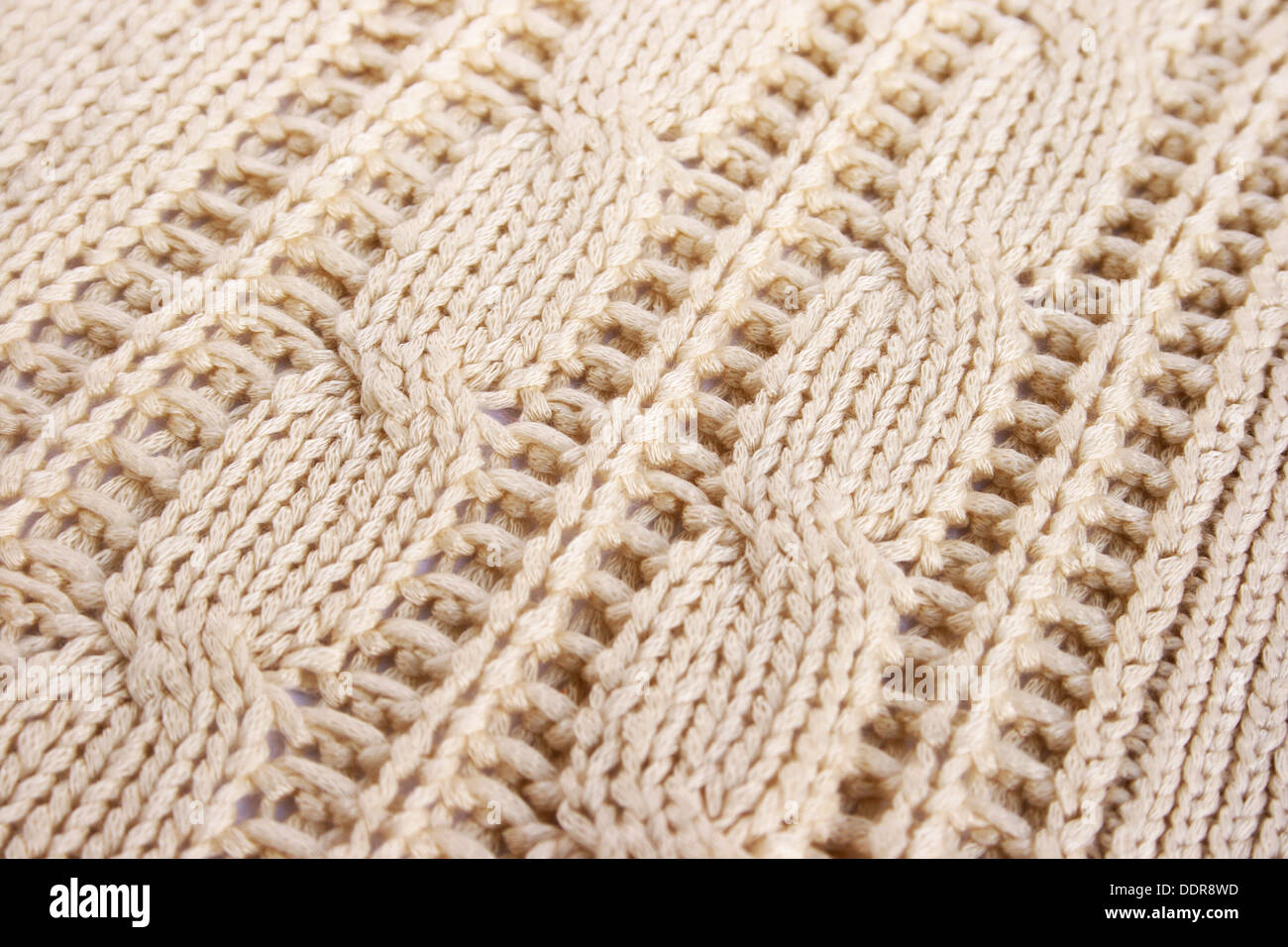 Gestrickte Tuch als Hintergrund. Stockfoto