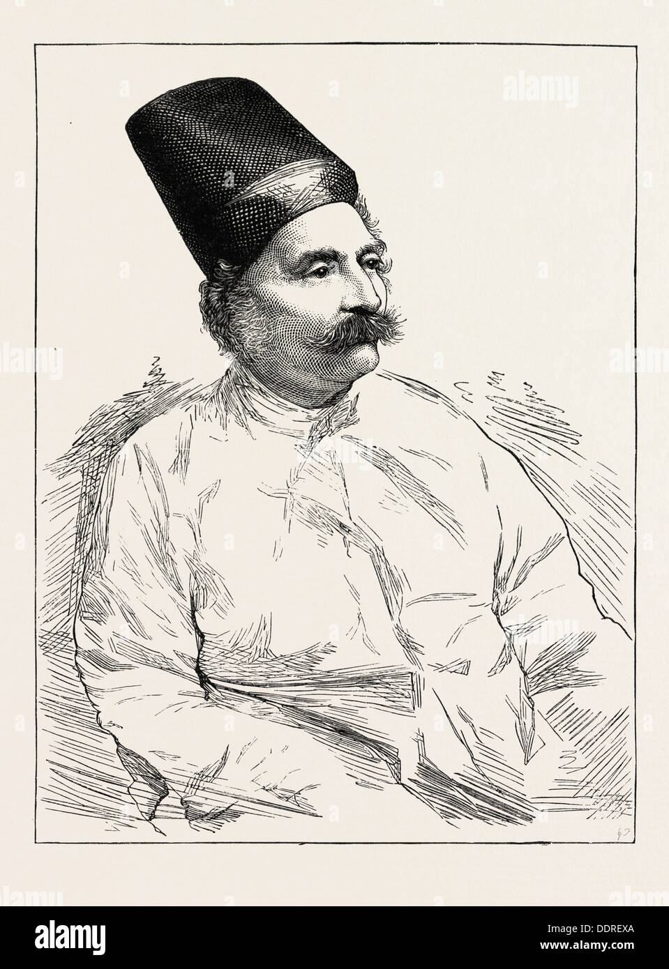 SIR COWASJEE JEHANGIR READYMONEY, K.C.S.I., 1873-Gravur Stockfoto