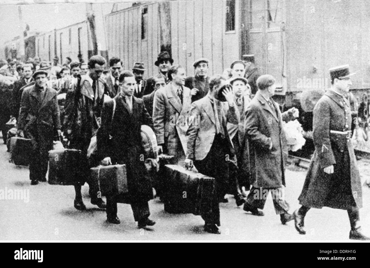 Nationalsozialismus / Nationalsozialismus, Schwerverbrechen, Judenverfolgung, Deportation, Transport von Juden aus Paris, 1941 / 1942, Zusatzrechte-Clearences-nicht vorhanden Stockfoto