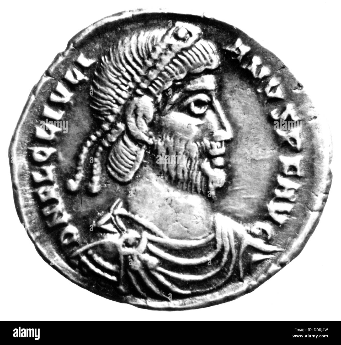 Julianus Flavius Claudius "der Abtrünnige" 331 - 26.3.363 Roman Emperor 3.5.355 - 26.3.363 Porträt Münze ca. 360 Konstantinischen Stockfoto