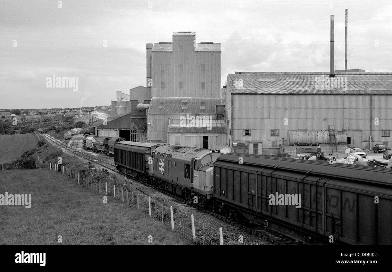 Porzellanerde Zug im Drinnick Mill, Cornwall, UK 1987 Stockfoto