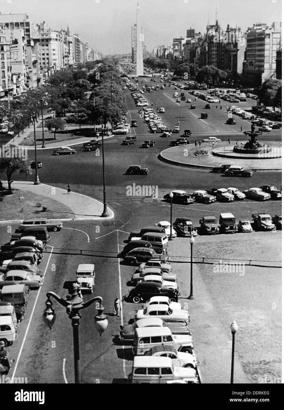 Geographie / Reisen, Argentinien, Buenos Aires, Straßen, Avenida Nueve de Julio, Aussicht, 1950er Jahre, Additional-Rights-Clearences-not available Stockfoto