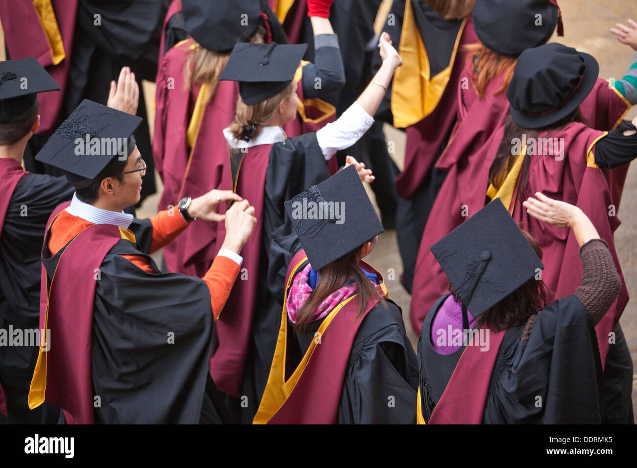 Universität Graduierung Zeremonie, London, England, UK Stockfoto
