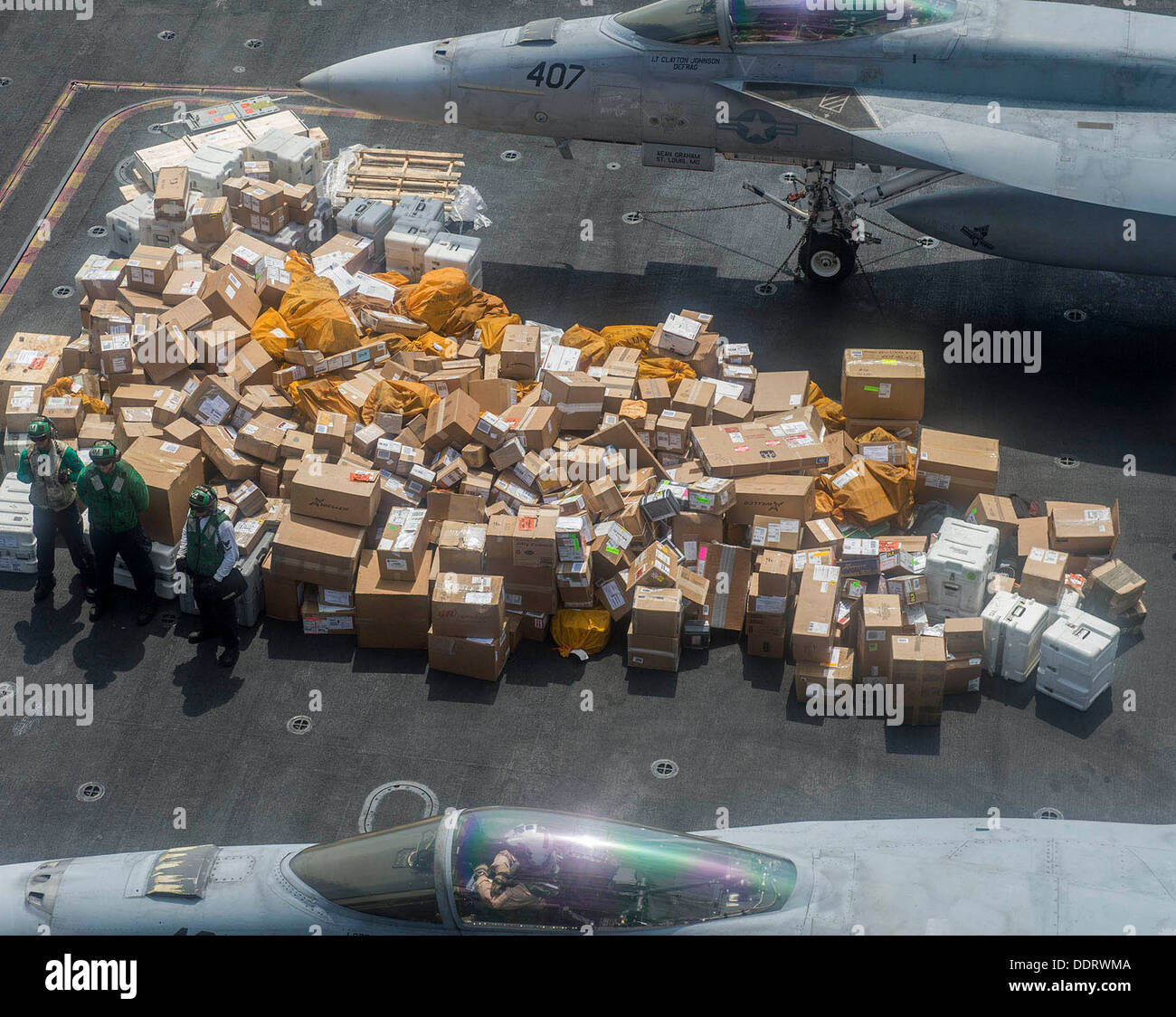 Flugzeugträger USS Harry S. Truman (CVN-75). Harry S. Truman, Flaggschiff der Harry S. Truman Carrier Strike Group, bereitstellen Stockfoto